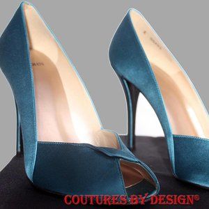 St John Peep Toe Teal Heel